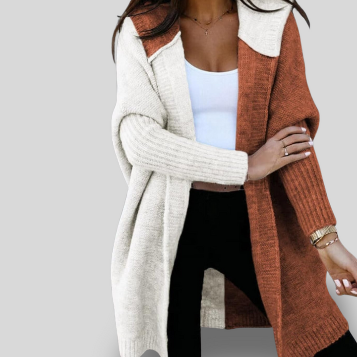 Aira | Color Block Hooded Cardigan