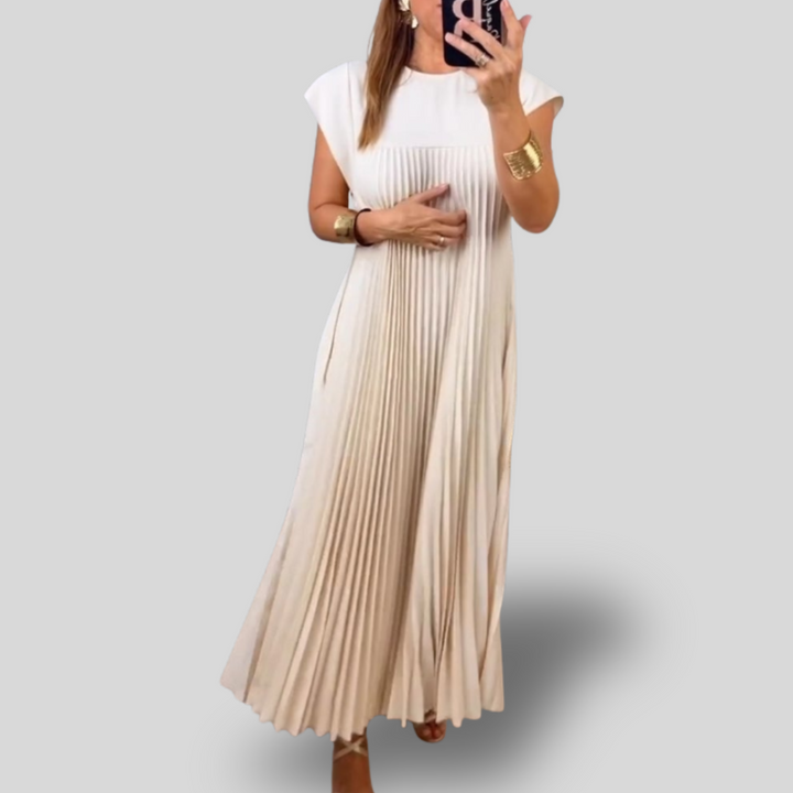 Elina | Pleated Midi Dress