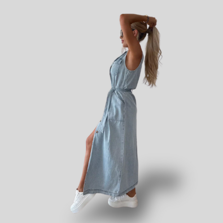 Isabelle | Denim Maxi Dress