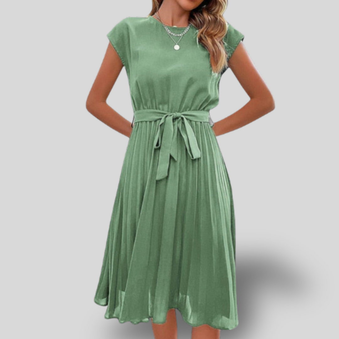 Claire | Casual Pleated Midi Dress