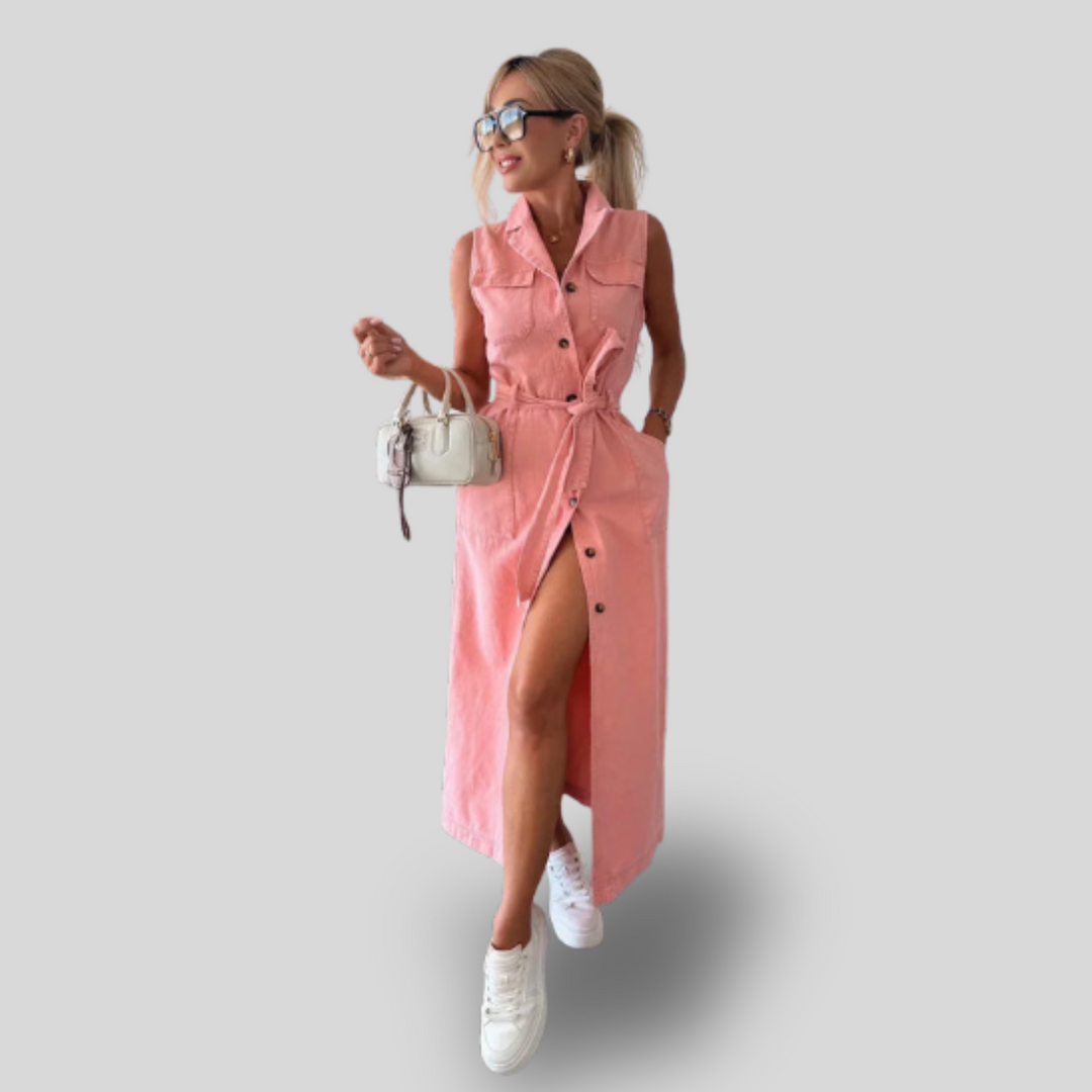 Isabelle | Denim Maxi Dress