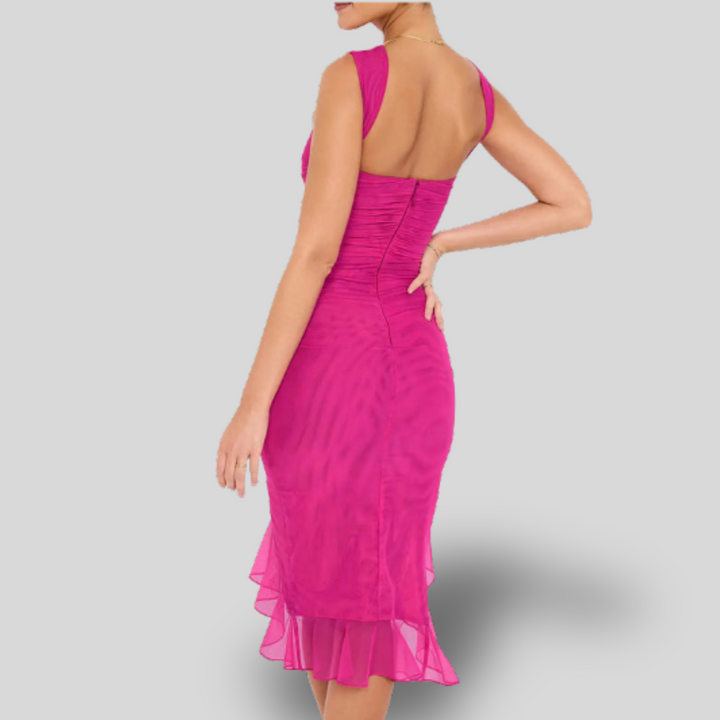 Charlotte | Midi Dress with Ruffles