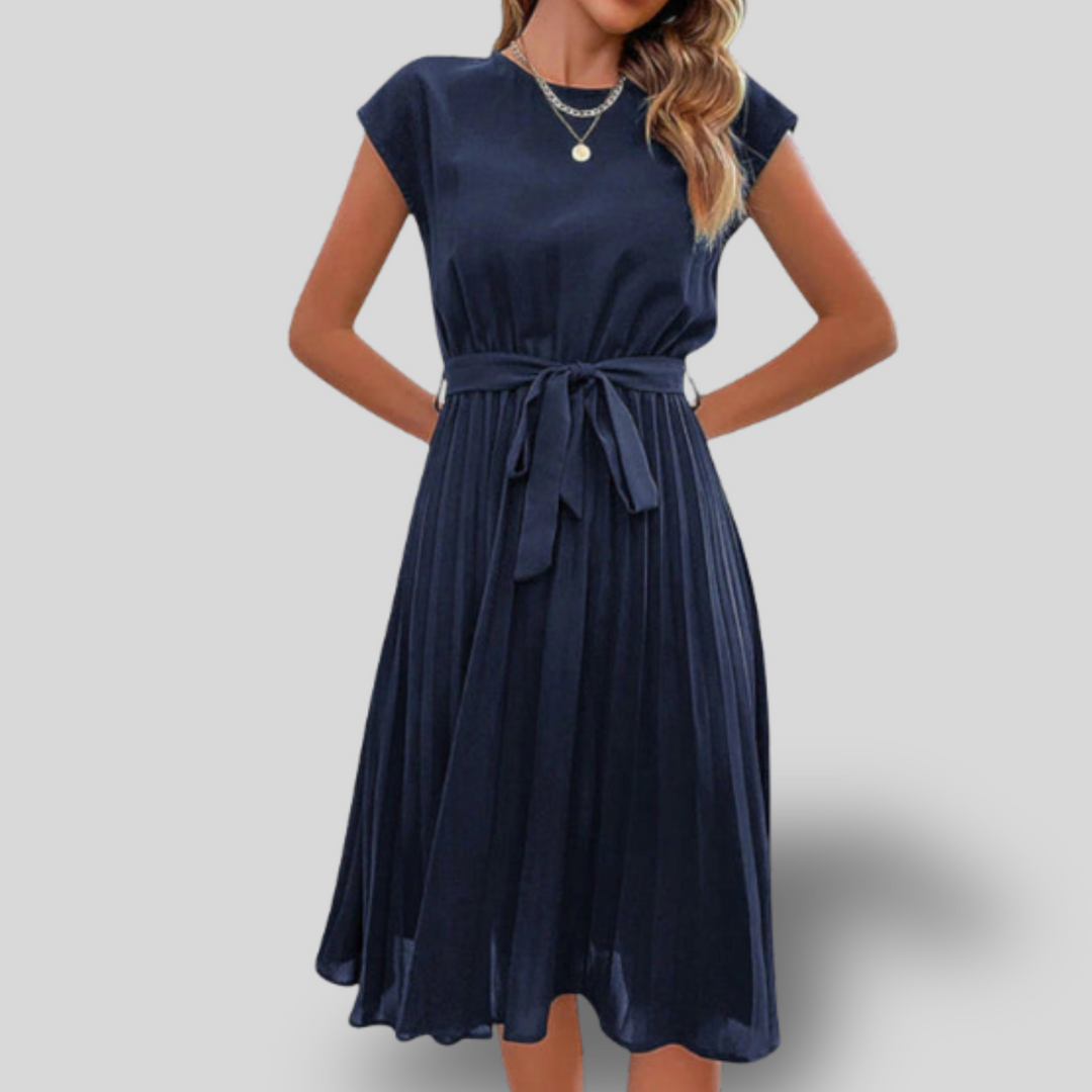 Claire | Casual Pleated Midi Dress