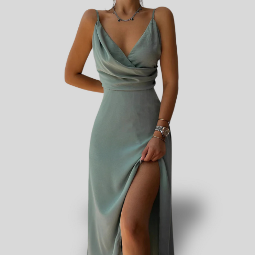 Celina | Satin Maxi Dress
