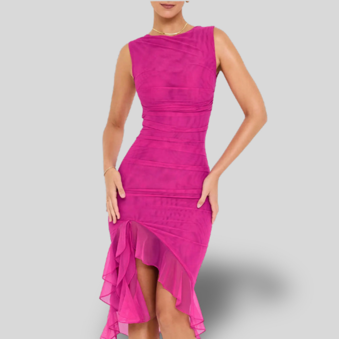 Charlotte | Midi Dress with Ruffles