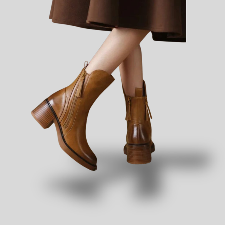 Elena | Classic Mid-Heel Ankle Boots