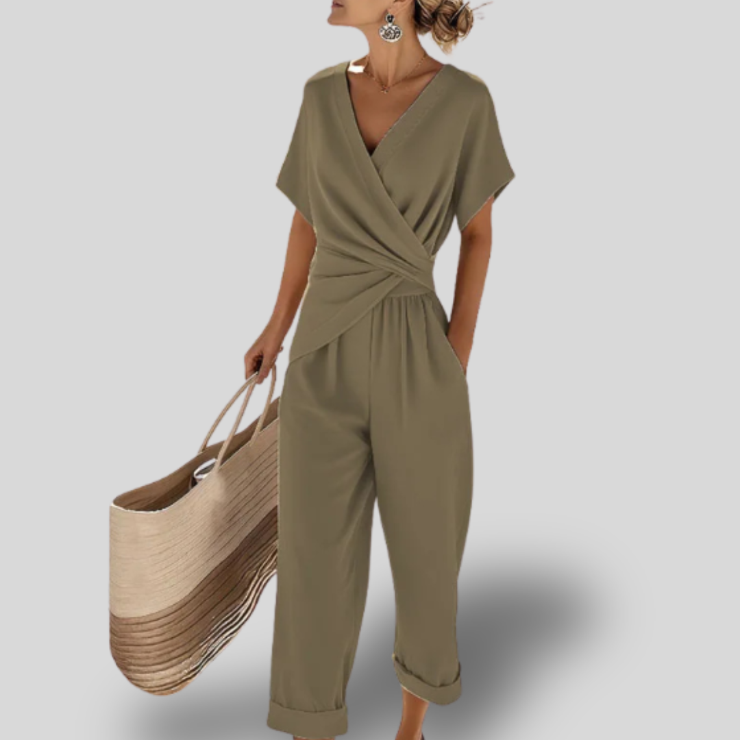 Marina | Coastal Breeze Short-Sleeve Jumpsuit