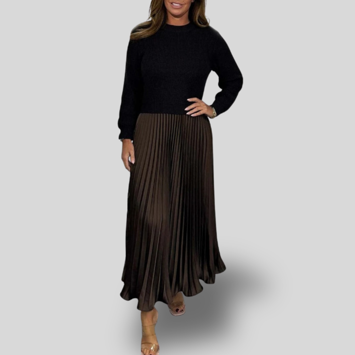 Isla | Knit Sweater & Pleated Skirt Set