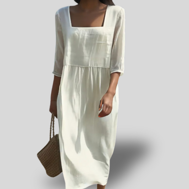 Elowen | Square-Neck Midi Dress