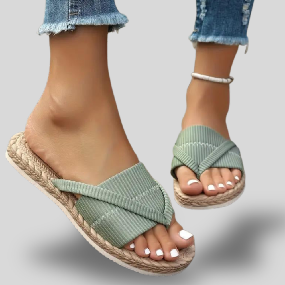 Isla | Woven Slide Sandals