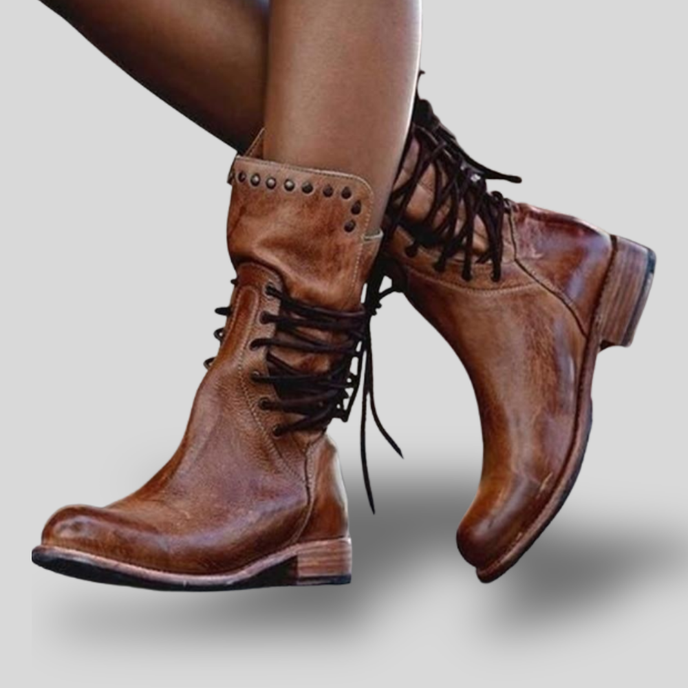 Marseille | Vintage Lace-Up Ankle Boots