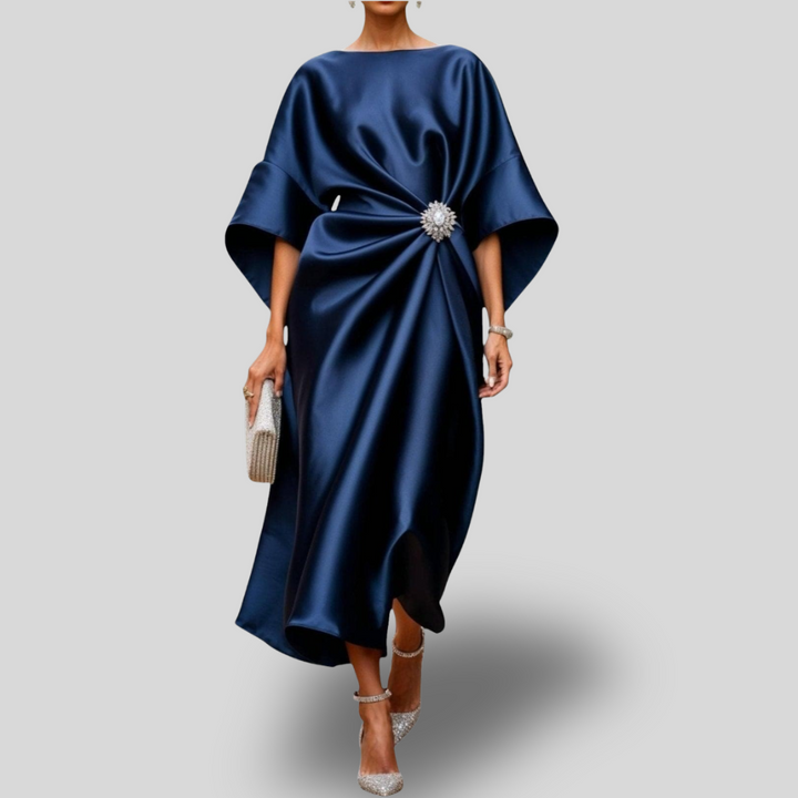 Amara | Elegant Knot Midi Dress