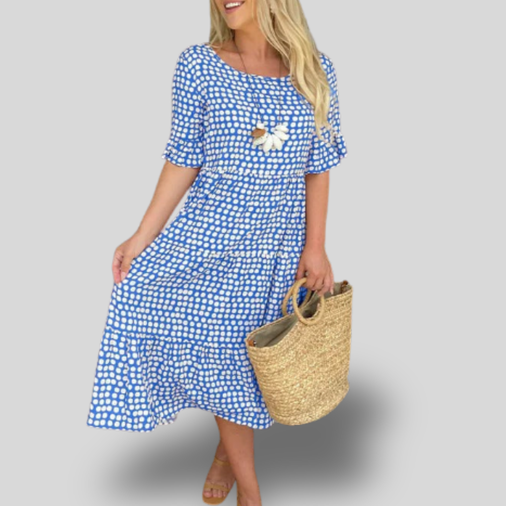 Daisy | Gingham Midi Dress