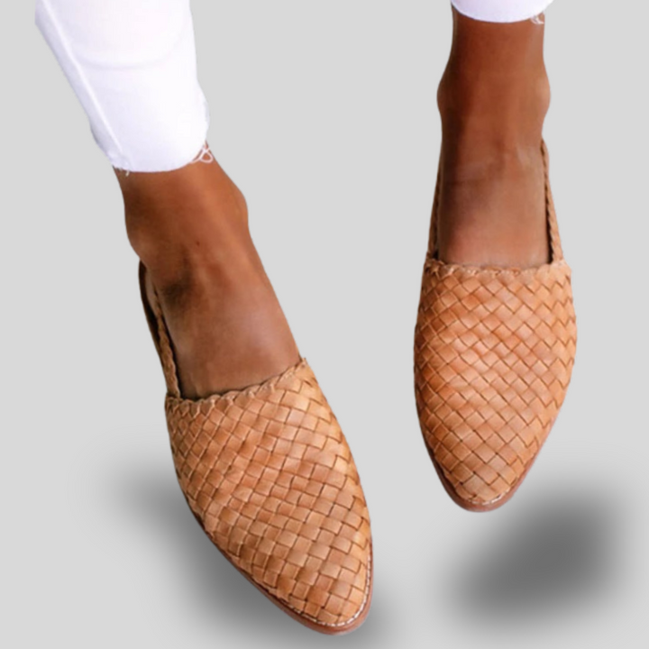 Aria | Woven Pointed-Toe Flats