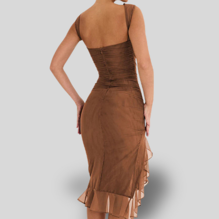 Charlotte | Midi Dress with Ruffles