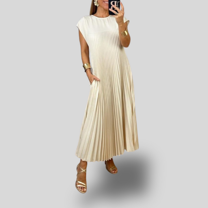 Elina | Pleated Midi Dress
