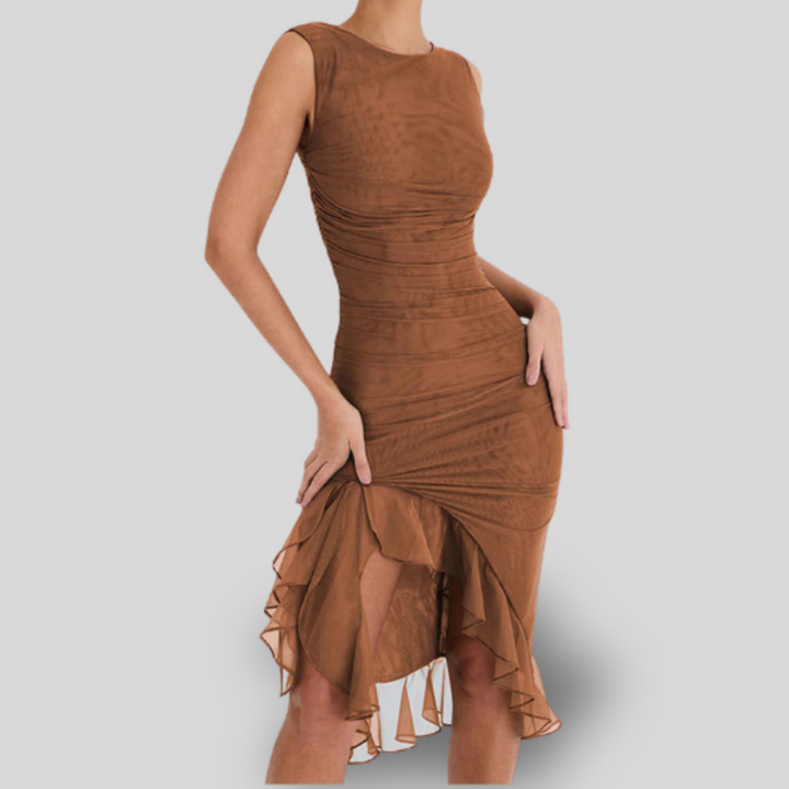Charlotte | Midi Dress with Ruffles