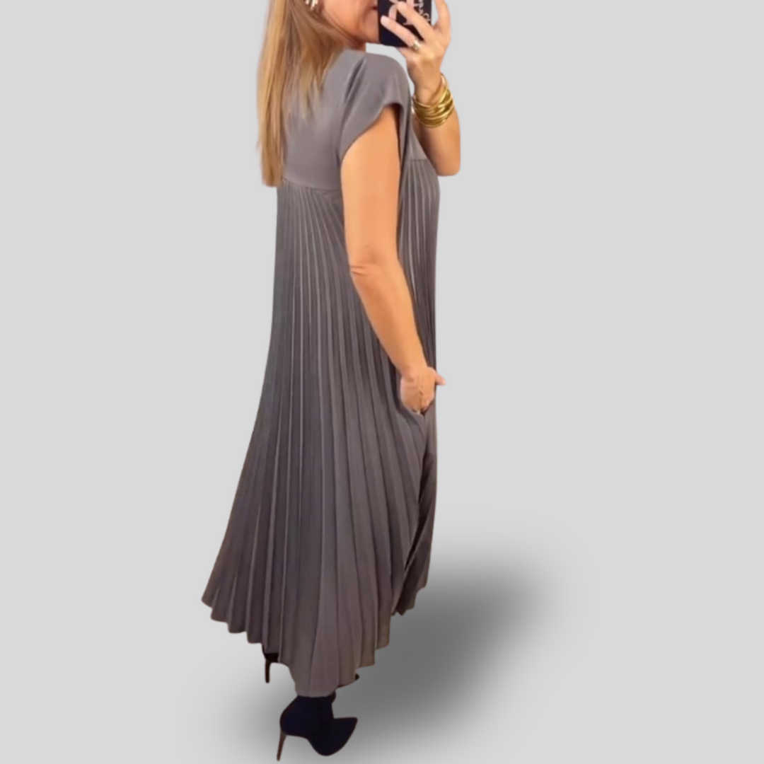 Elina | Pleated Midi Dress