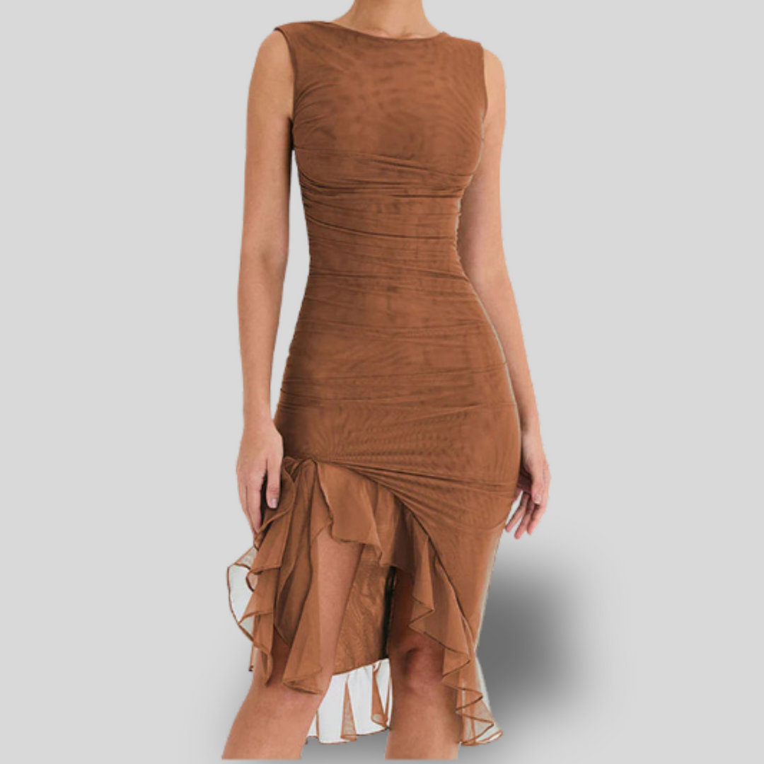 Charlotte | Midi Dress with Ruffles