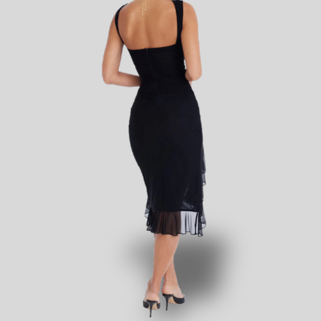 Charlotte | Midi Dress with Ruffles