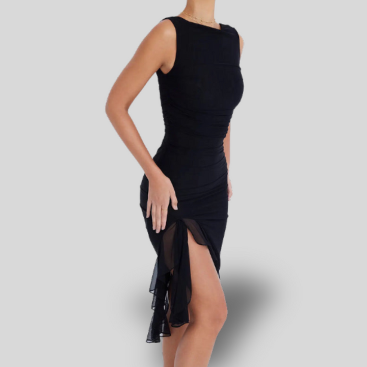 Charlotte | Midi Dress with Ruffles