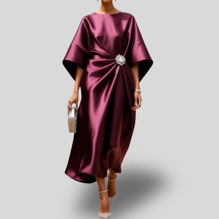 Amara | Elegant Knot Midi Dress
