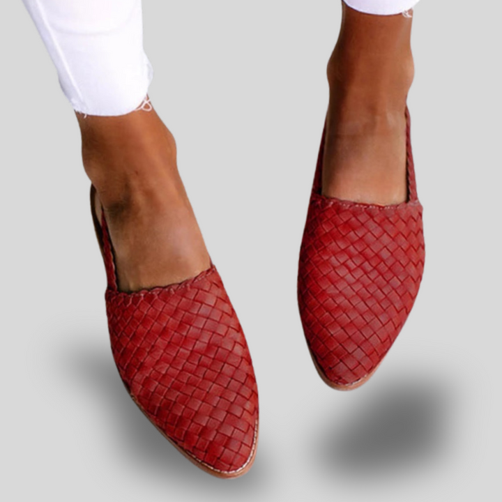 Aria | Woven Pointed-Toe Flats