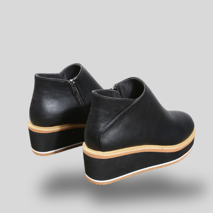 Everlyn| Cozy Side-Zip Wedge Boots