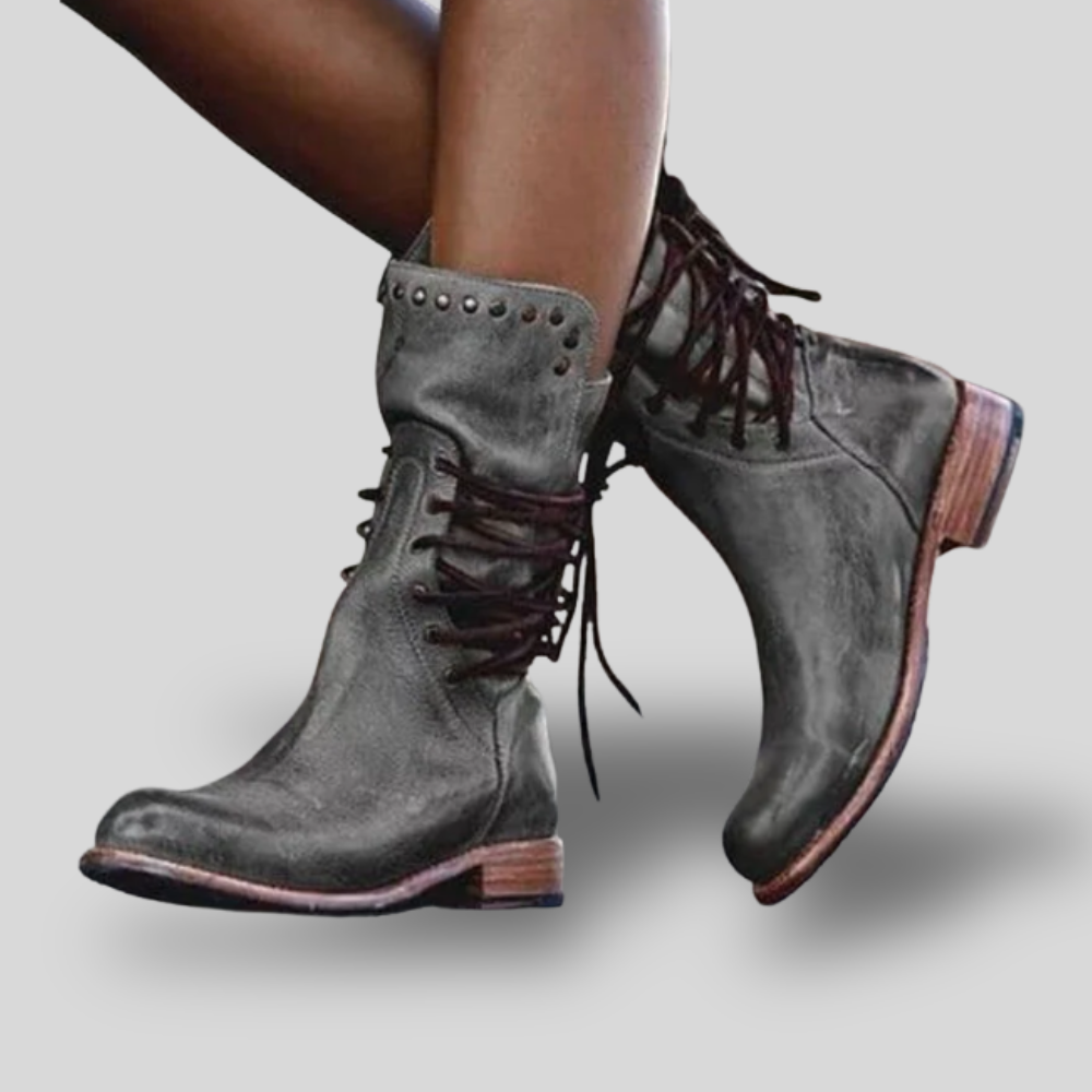 Marseille | Vintage Lace-Up Ankle Boots