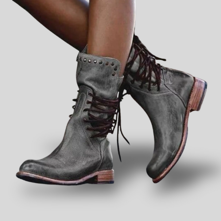 Marseille | Vintage Lace-Up Ankle Boots
