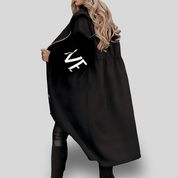 Valencia | Hooded Street Luxe Lettered Coat