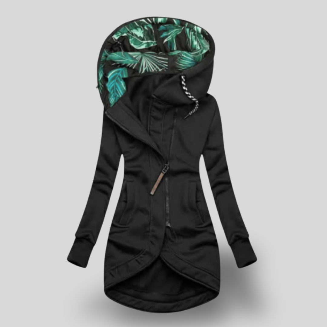 Zarela | Chic Hooded Zip-Up Parka