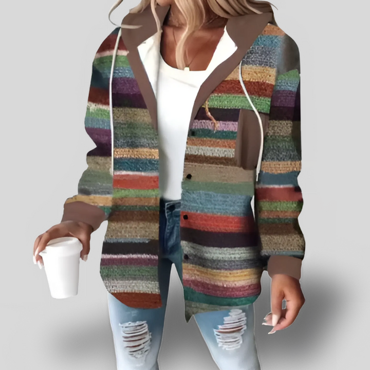 Bella | Cozy Hooded Plaid Jacket