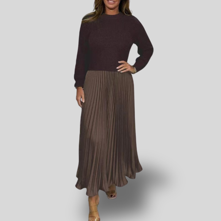 Isla | Knit Sweater & Pleated Skirt Set