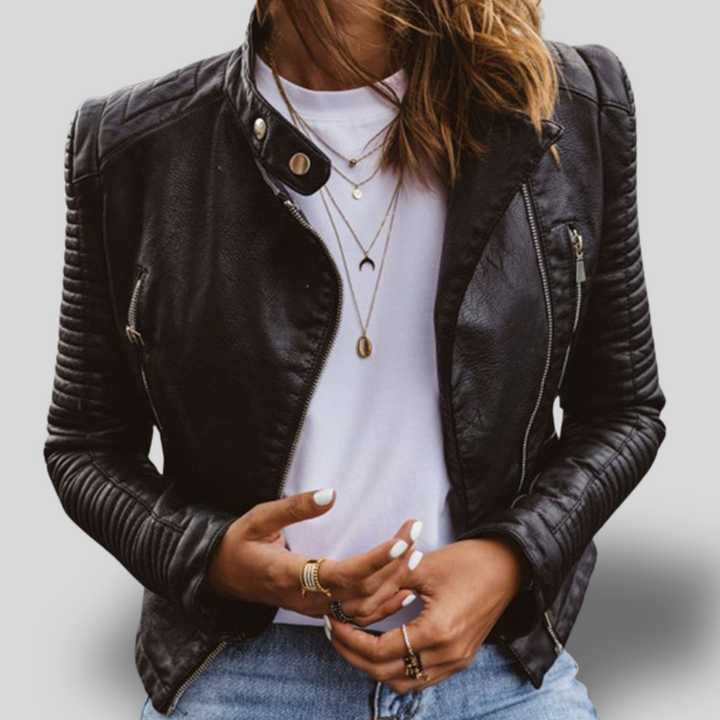 Mila | Moto-Inspired Faux Leather Jacket