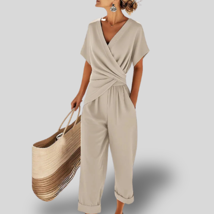 Marina | Coastal Breeze Short-Sleeve Jumpsuit