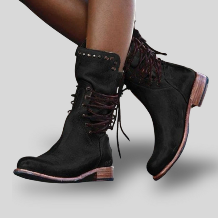 Marseille | Vintage Lace-Up Ankle Boots