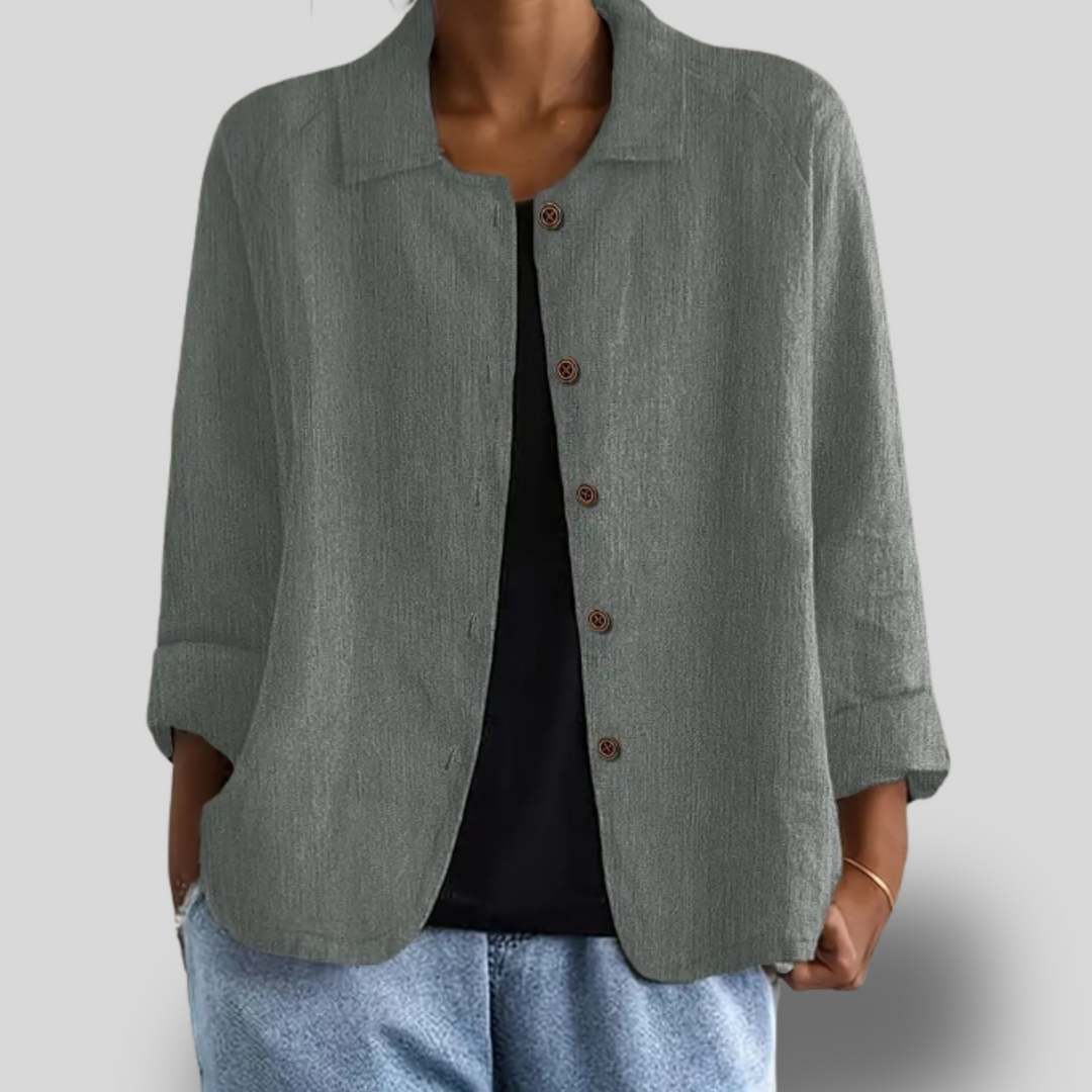 Maribel | Textured Button-Down Jacket