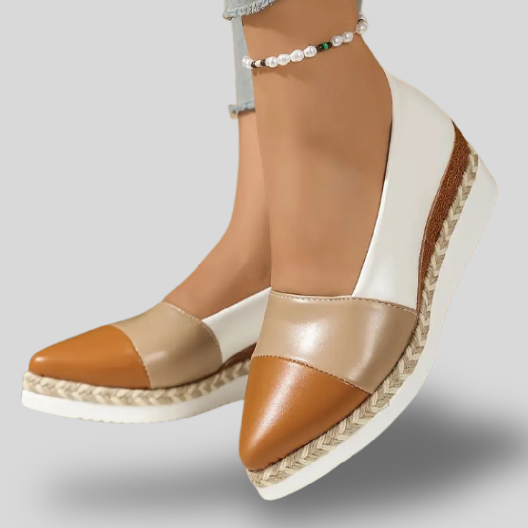 Soléa | Colorblock Espadrille Platform Flats