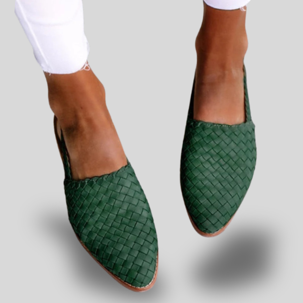 Aria | Woven Pointed-Toe Flats