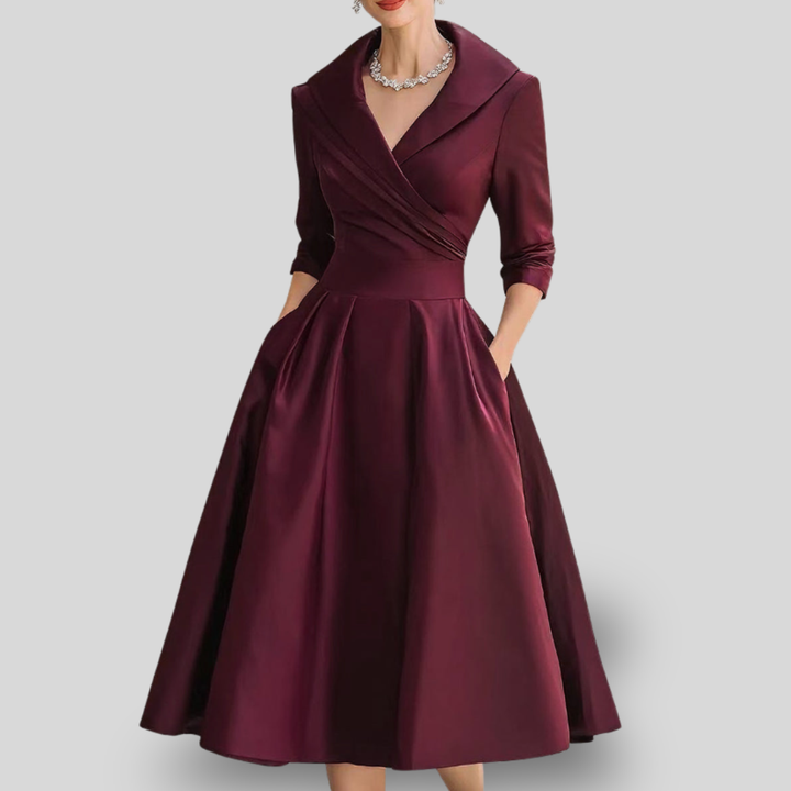 Vivienne | Vintage Elegance Midi Dress