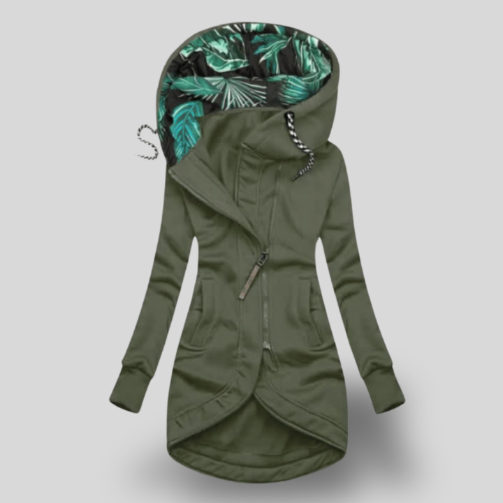 Zarela | Chic Hooded Zip-Up Parka