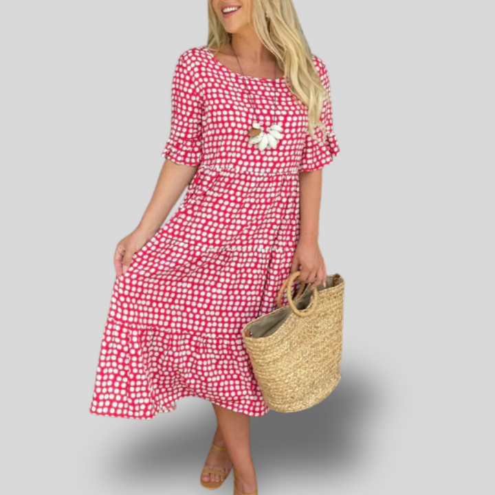 Daisy | Gingham Midi Dress