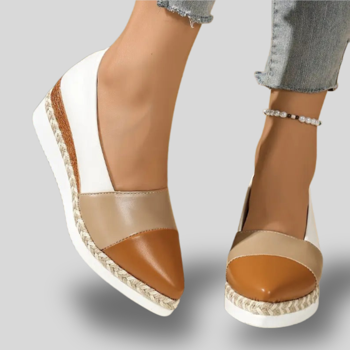 Soléa | Colorblock Espadrille Platform Flats