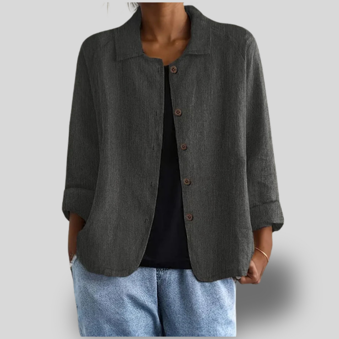Maribel | Textured Button-Down Jacket