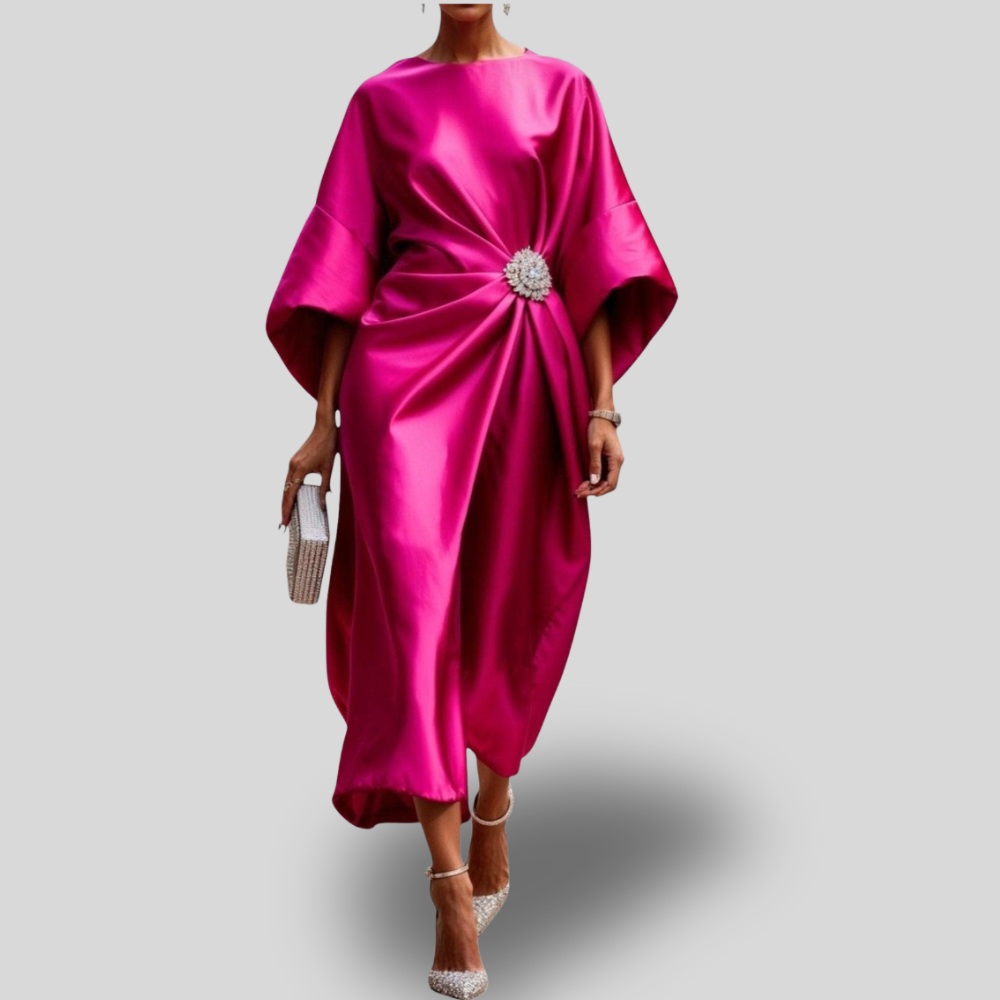 Amara | Elegant Knot Midi Dress
