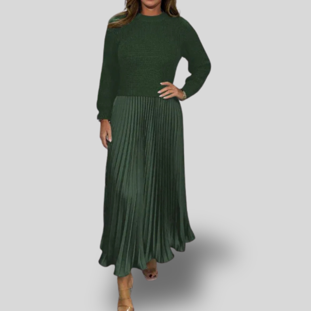 Isla | Knit Sweater & Pleated Skirt Set