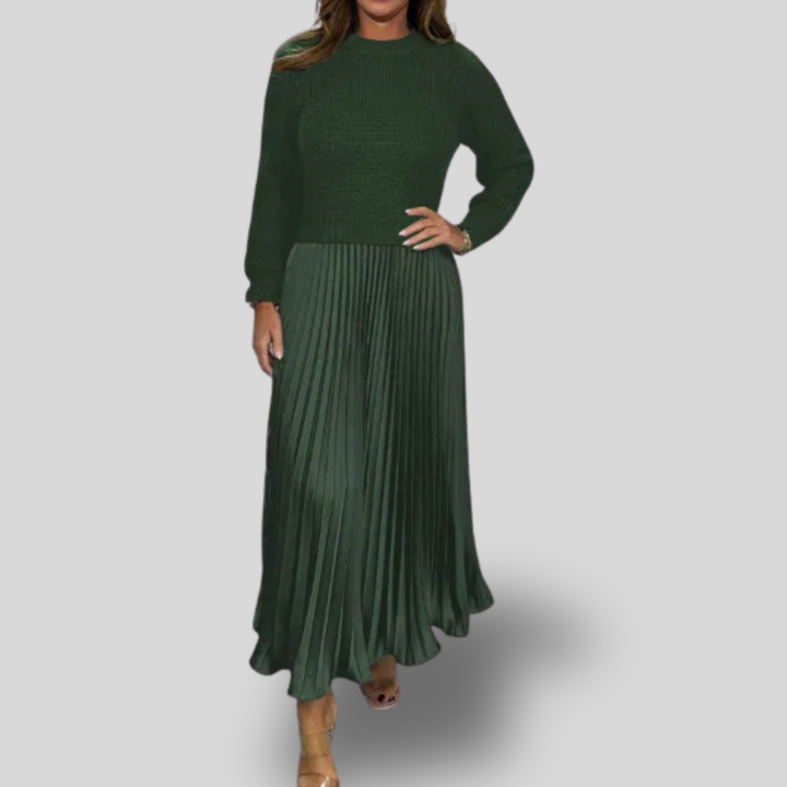 Isla | Knit Sweater & Pleated Skirt Set
