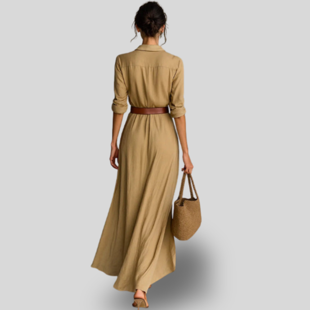 Chloe | Elegant Belted Maxi Dress
