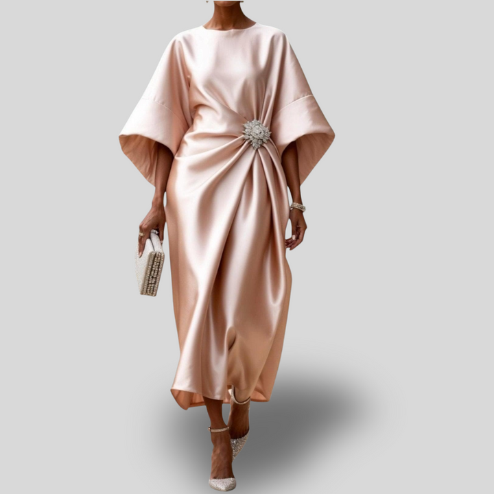 Amara | Elegant Knot Midi Dress
